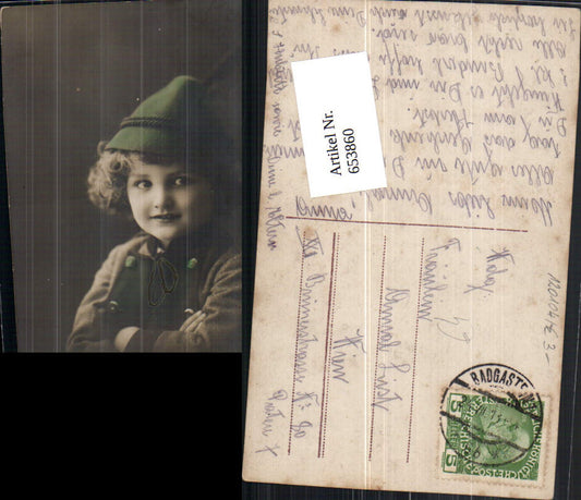 653860,Foto-AK Kind Junge Hut Tracht