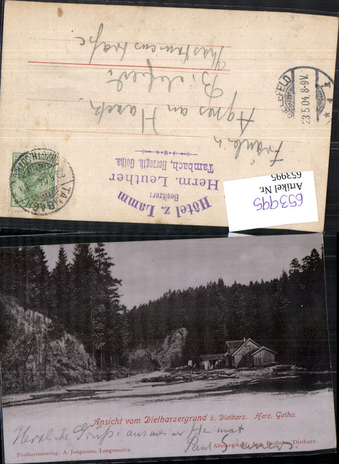 653995, Dietharzergrund near Dietharz, Gotha, Duchy, 1900 Tambach