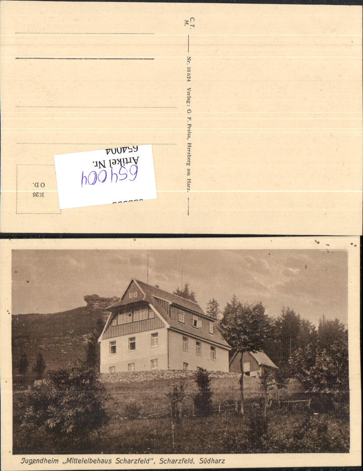 654004,tolle AK Scharzfeld Südharz Harz Herzberg am Harz Göttingen LK Mittelelbehaus Jugendheim