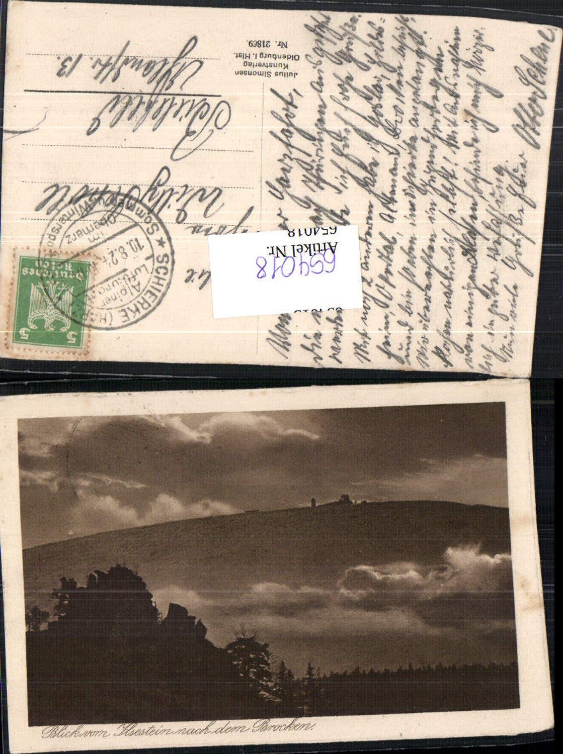 654018,Ilsestein m. Brocken Schierke im Harz Oberharz