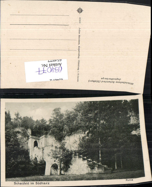 654077,Scharzfeld im Südharz Ruine Herzberg am Harz