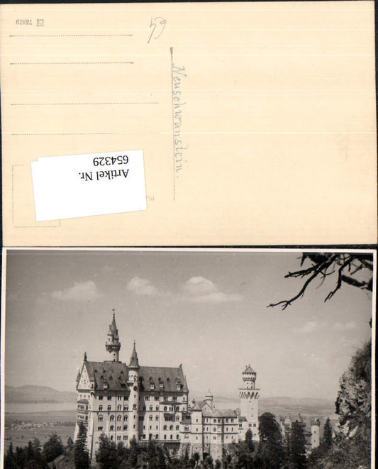 654329,Foto-AK Füssen Schloss Neuschwanstein Schwangau Hohenschwangau