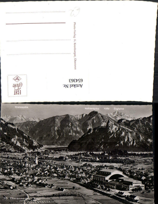 654363,Foto Ak Oberammergau Totale