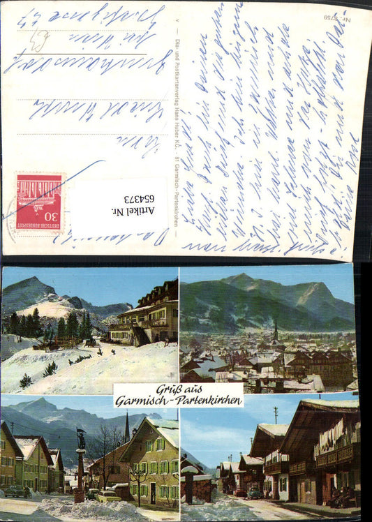 654373,Mehrbild Ak Garmisch-Partenkirchen Winteransichten VW Käfer