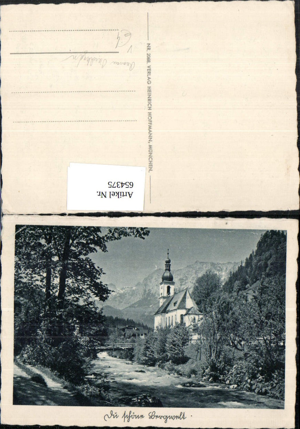 654375,Ramsau bei Berchtesgaden Kirche pub Heinrich Hoffmann 2068