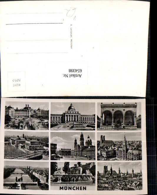 654398,Mehrbild Ak München Karlsplatz Frauenkirche Feldherrnhalle pub A. Lengauer