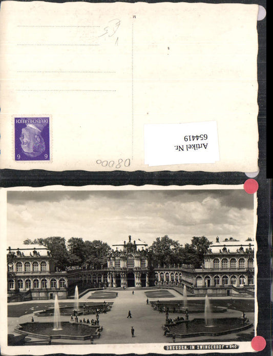 654419,Foto Ak Dresden Im Zwingerhof Springbrunnen Zwinger