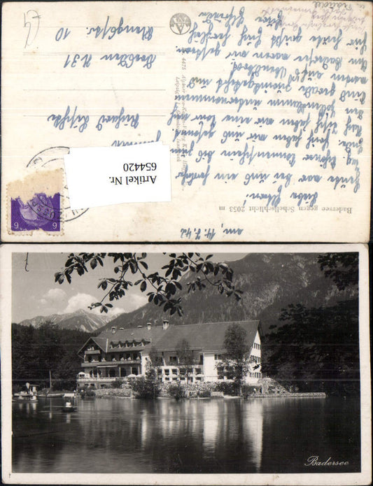 654420,Badersee geg. Schellschlicht Grainau b. Garmisch-Partenkirchen