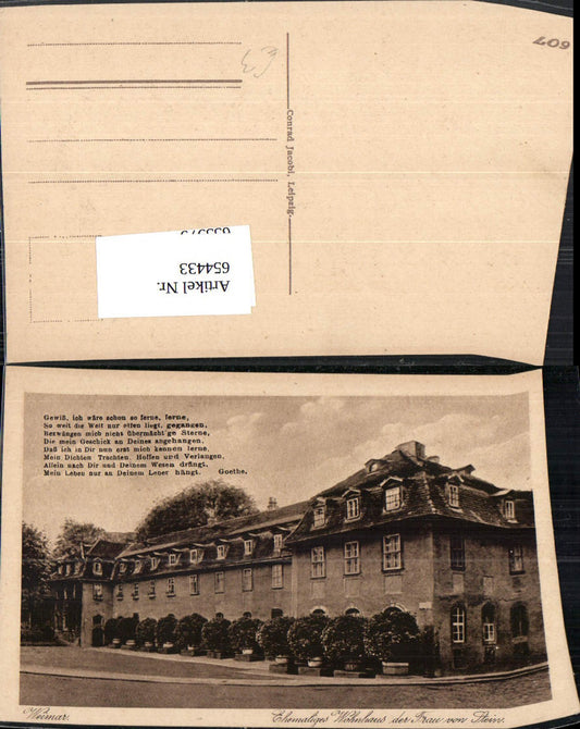 654433, Weimar Former residence of Frau von Stein
