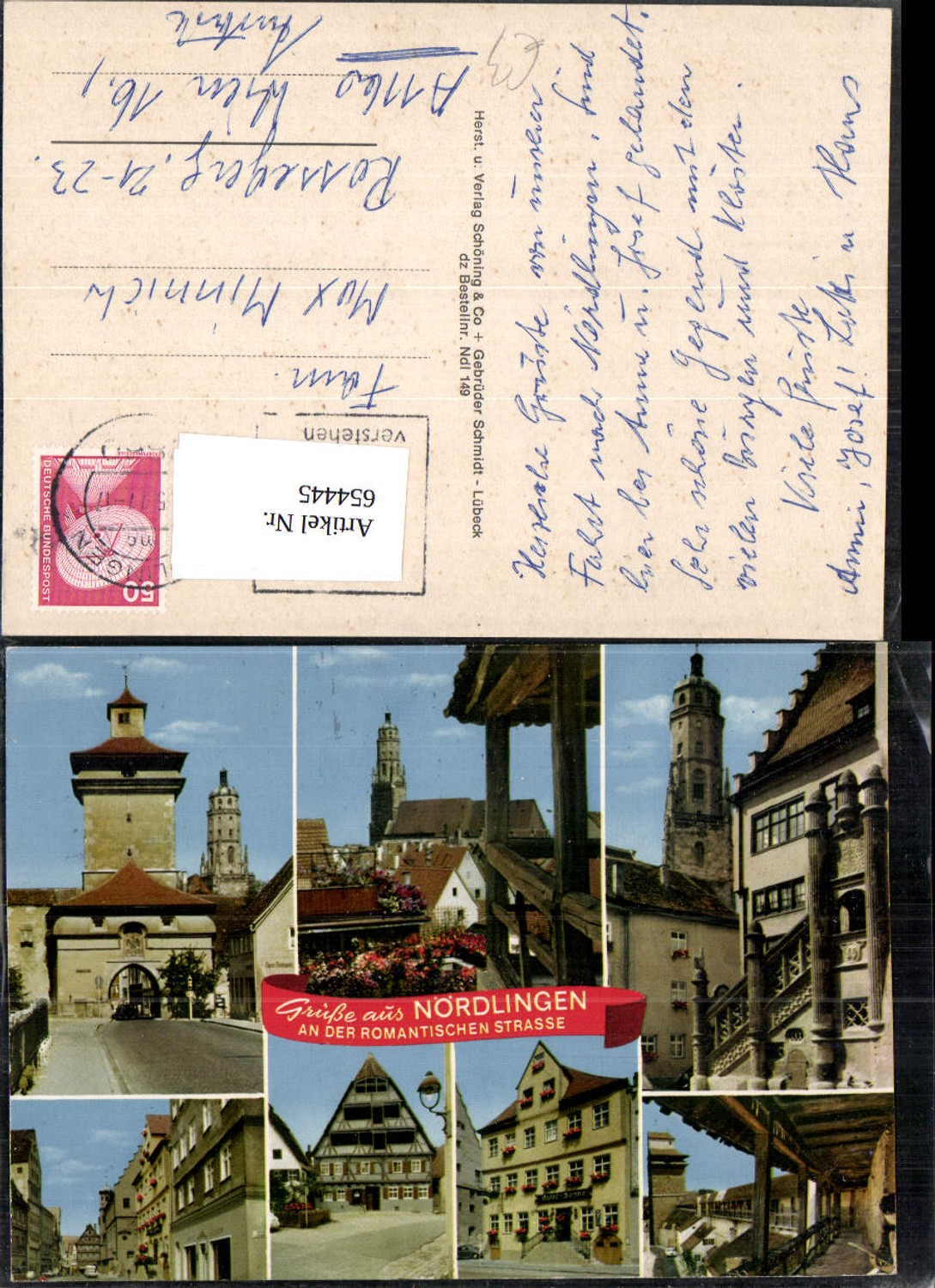 654445,Mehrbild Ak Nördlingen
