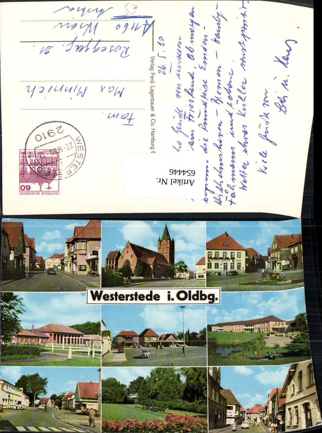 654446,Multi-image postcard Westerstede i. Oldenburg