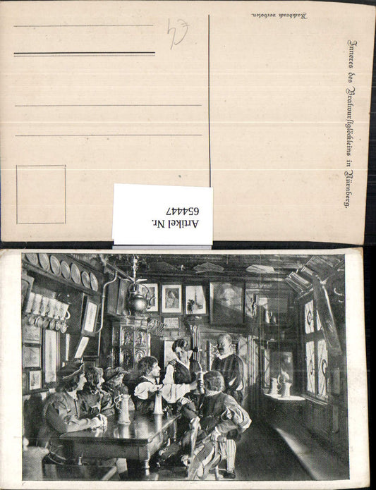 654447,Nürnburg Inneres des Bratwurstglöckleins Bier Kamin