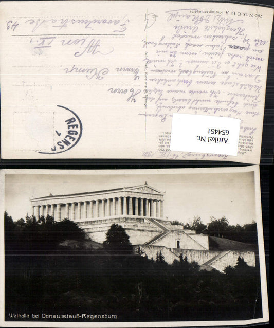 654451,Foto Ak Walhalla b. Donaustauf