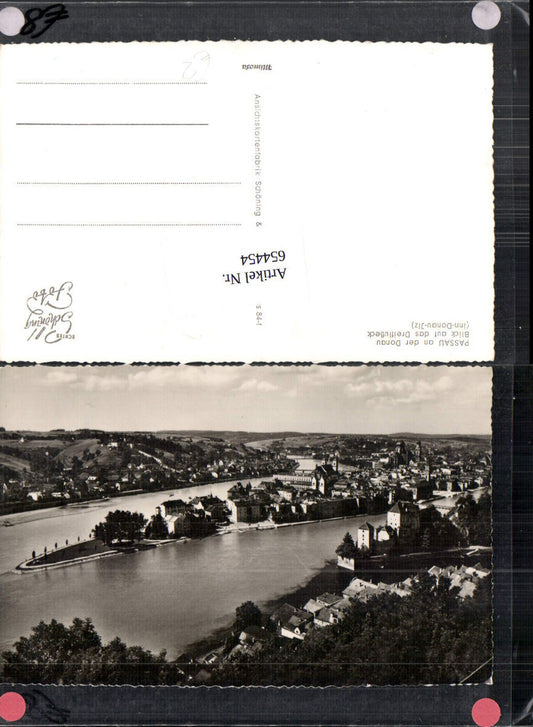 654454,Foto Ak Passau a. d. Donau Blick auf d. Dreiflußeck Inn Donau Ilz