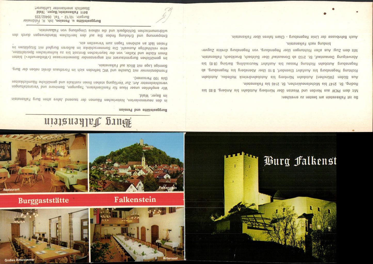 654477,Klappkarte Burggaststätte Burg Falkenstein