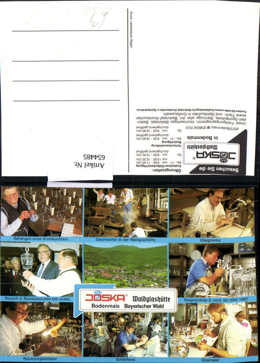 654485,Mehrbild Ak Bodenmais Bayerischer Wald Waldglashütte Joska Glas