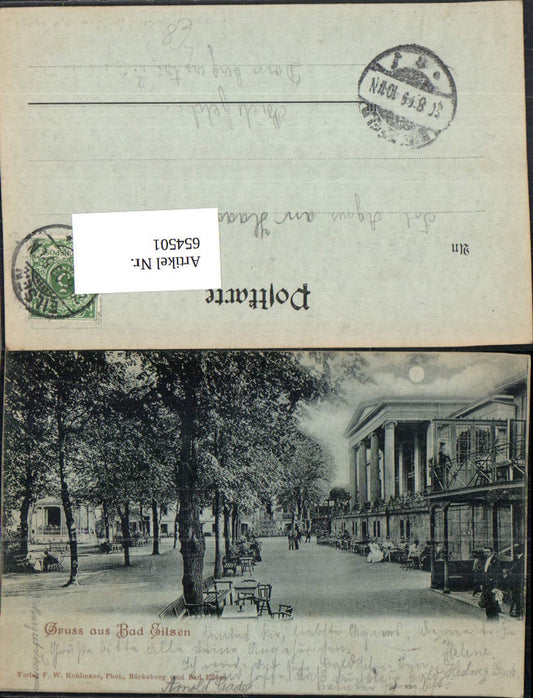 654501,Litho Bad Eilsen Mond Mondschein