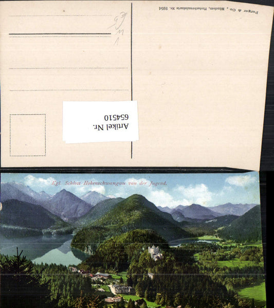 654510,Schloss Hohenschwangau v. d. Jugend Schwangau pub Purger Co 9254