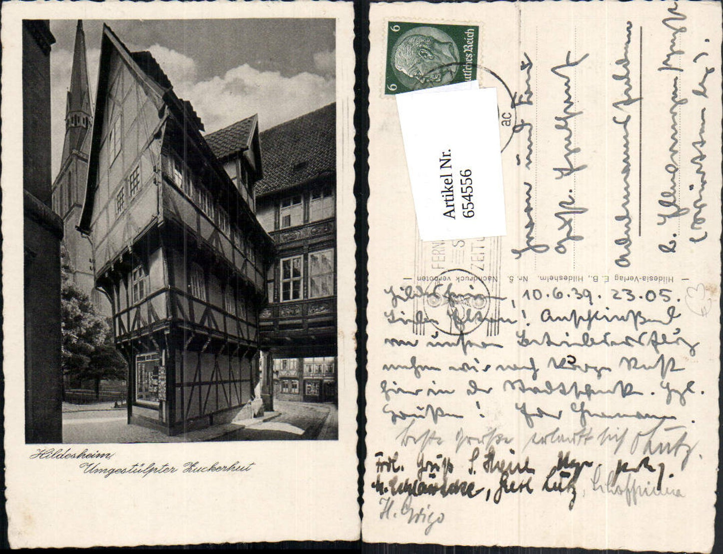 654556, Hildesheim Upside-down sugarloaf half-timbered house