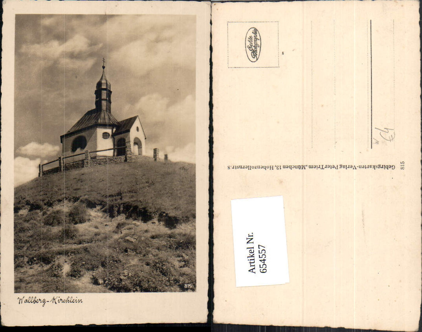 654557,Photo Ak Wallberg Kirchlein Wallbergkirchlein Tegernsee