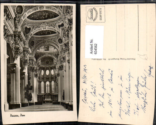 654562,Foto Ak Passau Dom Innenansicht