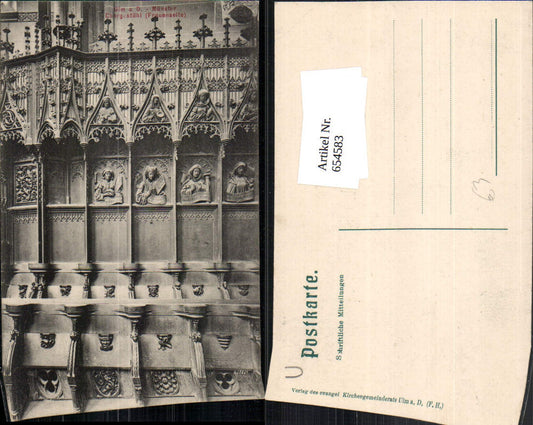 654583, Ulm on the Danube, Münster, choir stalls, women's side