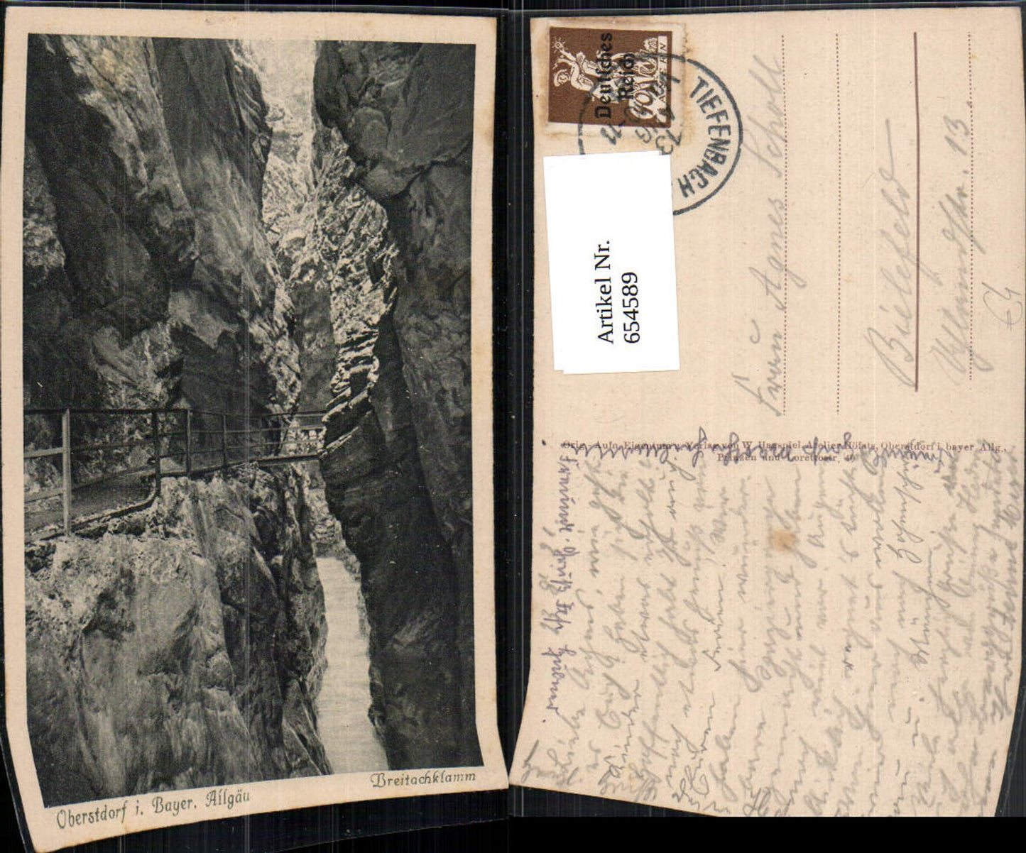 654589,Oberstdorf i. Bayer. Allgäu Breitachklamm
