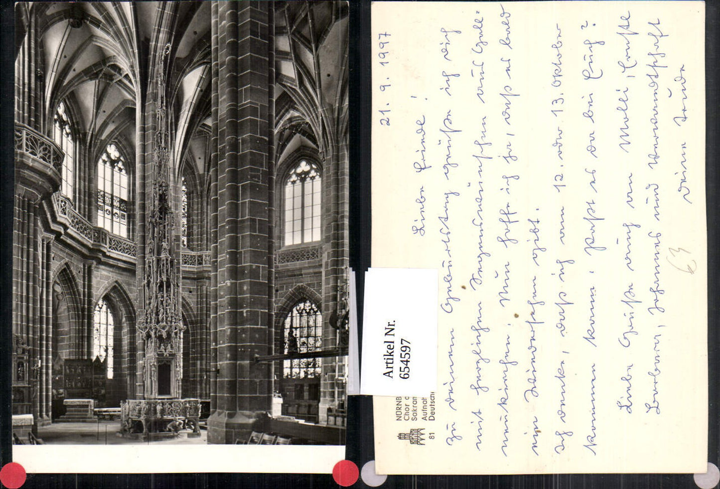 654597, Nuremberg St. Lorenz Church interior view