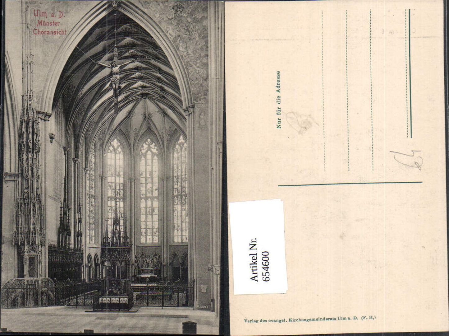 654600,Ulm a. d. Donau Münster Choransicht