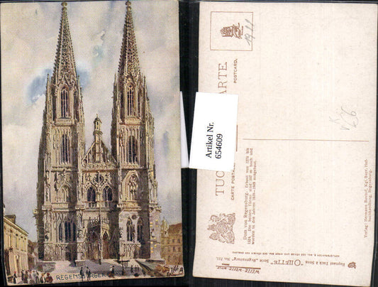 654609,Künstler Ak Regensburg Dom pub Raphael Tuck Sons 711