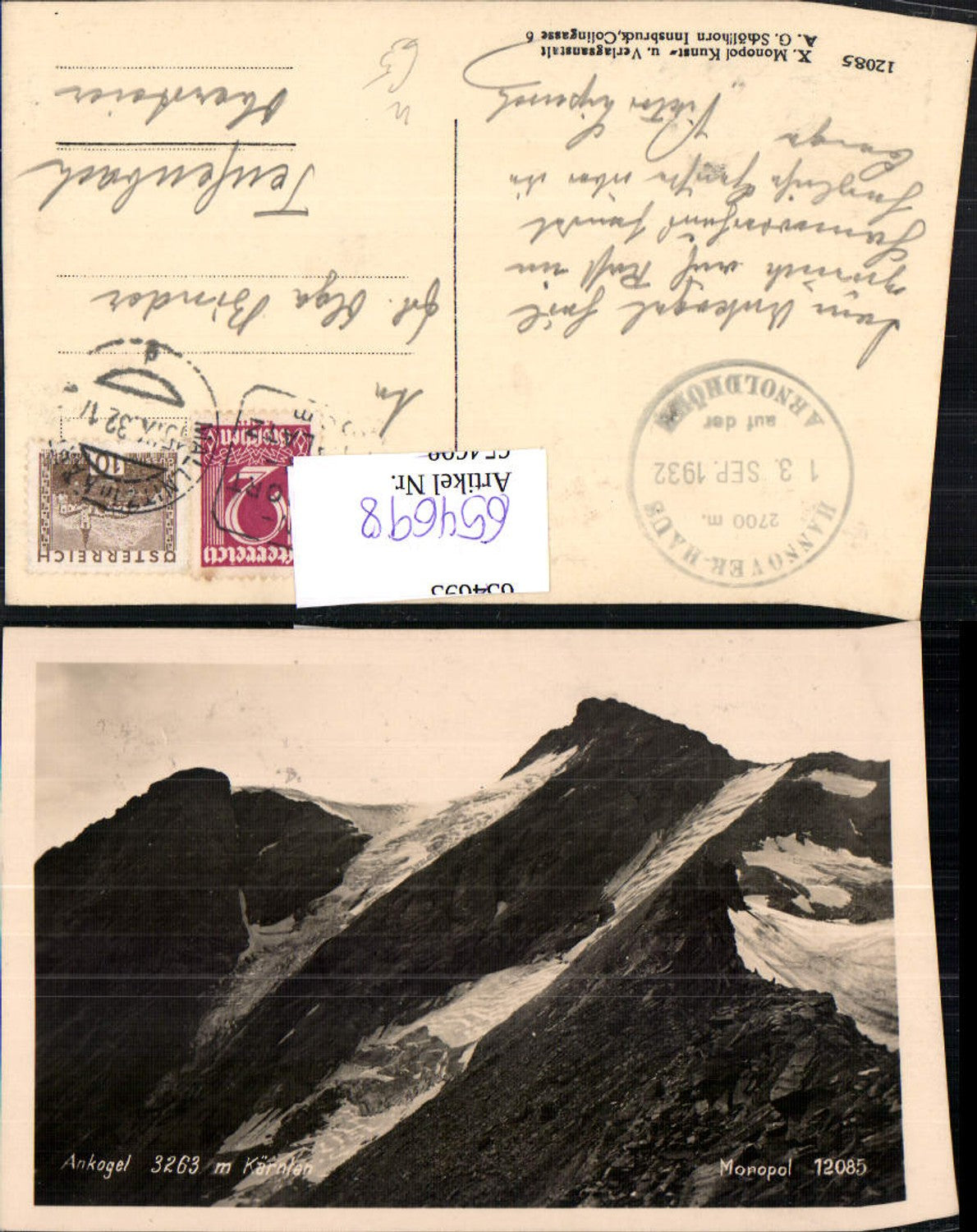 654698,Ankogel b. Malta Kärnten