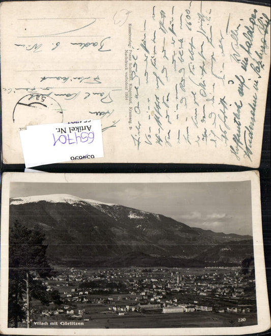 654701,Foto Ak Villach m. Görlitzen