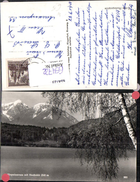 654728,Klopeinersee mit Hochobir Baum Birke Sankt Kanzian am Klopeiner See
