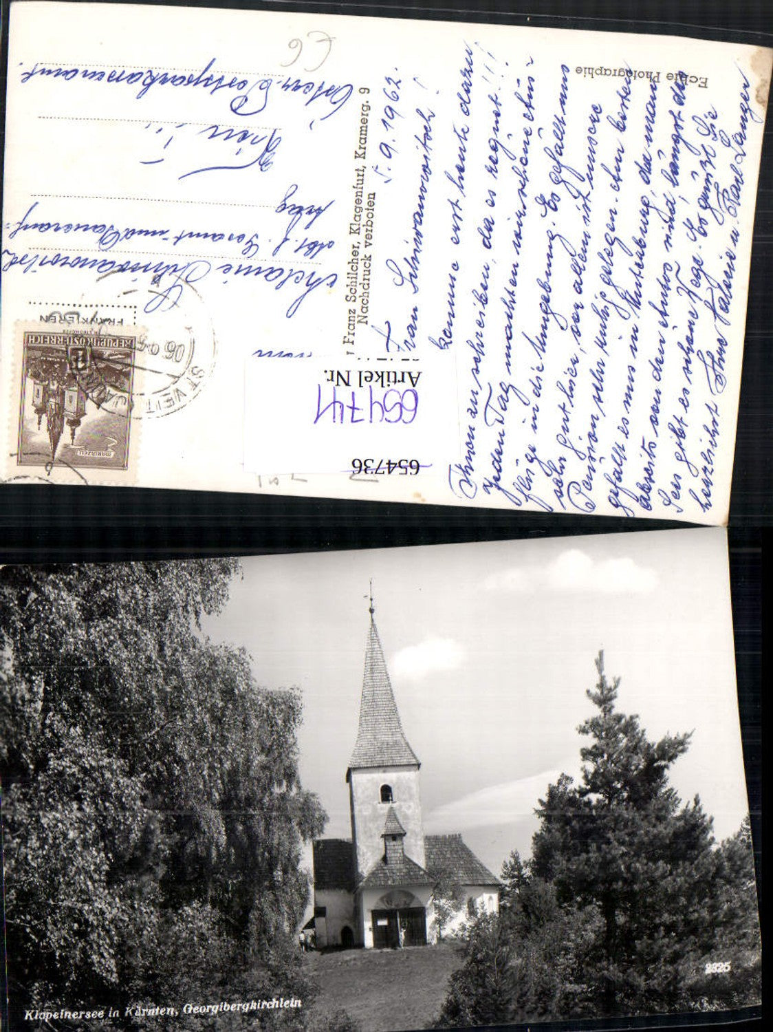 654741,Foto Ak Georgibergkirchlein Kirche Sankt Kanzian am Klopeiner See