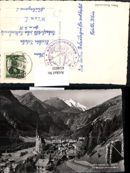 654833,Foto Ak Heiligenblut am Großglockner