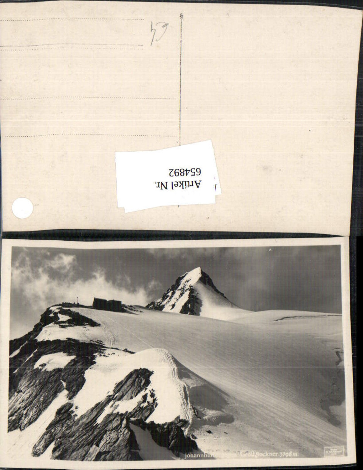654892,Foto Ak Heiligenblut am Großglockner Johannhütte geg. Großglockner