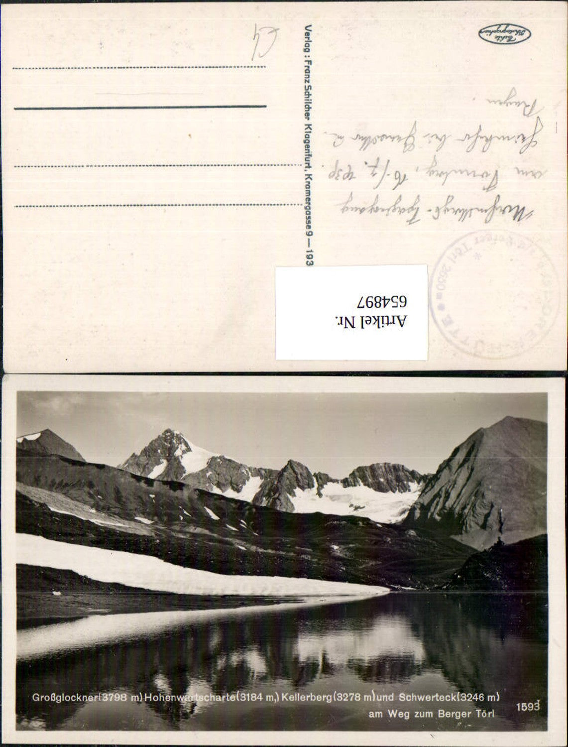 654897, Photo Ak Heiligenblut am Großglockner Hohenwartscharte Kellerberg