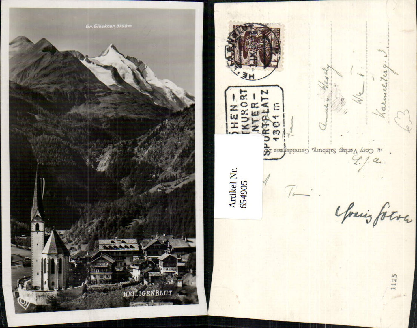 654905,Foto Ak Heiligenblut am Großglockner Ansicht m. Kirche