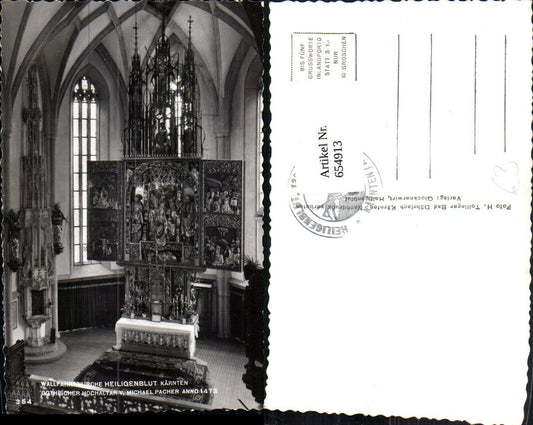 654913,Foto Ak Heiligenblut am Großglockner Kirche Innensicht Altar Pacher