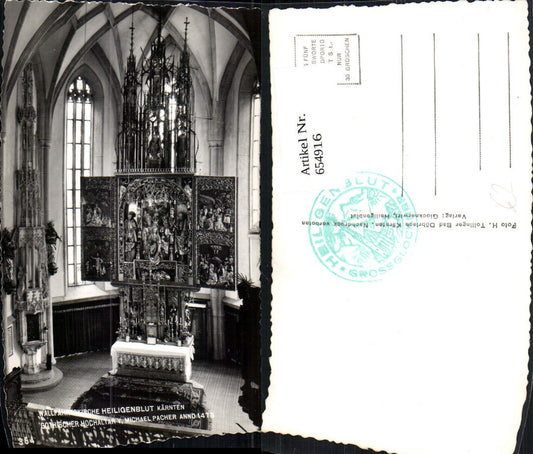 654916,Foto Ak Heiligenblut am Großglockner Kirche Innenansicht Altar Pacher