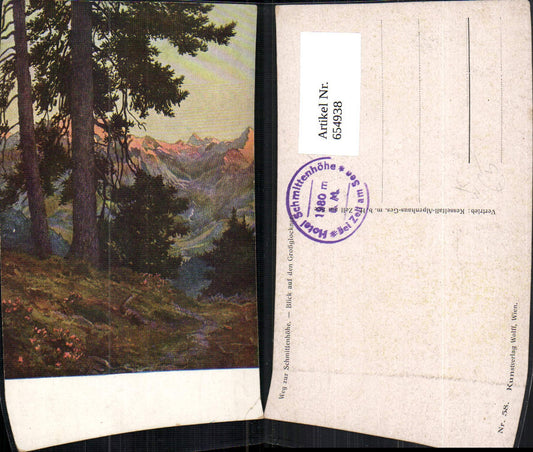 654938,Künstler Ak Weg zur Schmittenhöhe b. Zell a. See