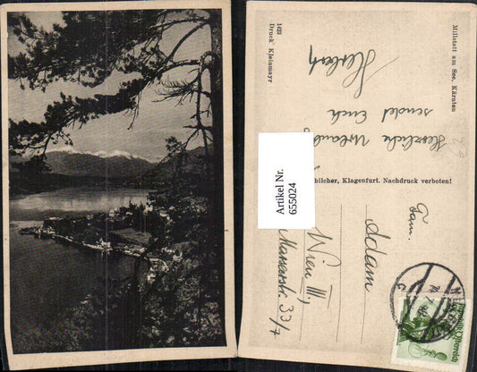 655024,Millstatt am See Ansicht m. Baum i. Vordergrund