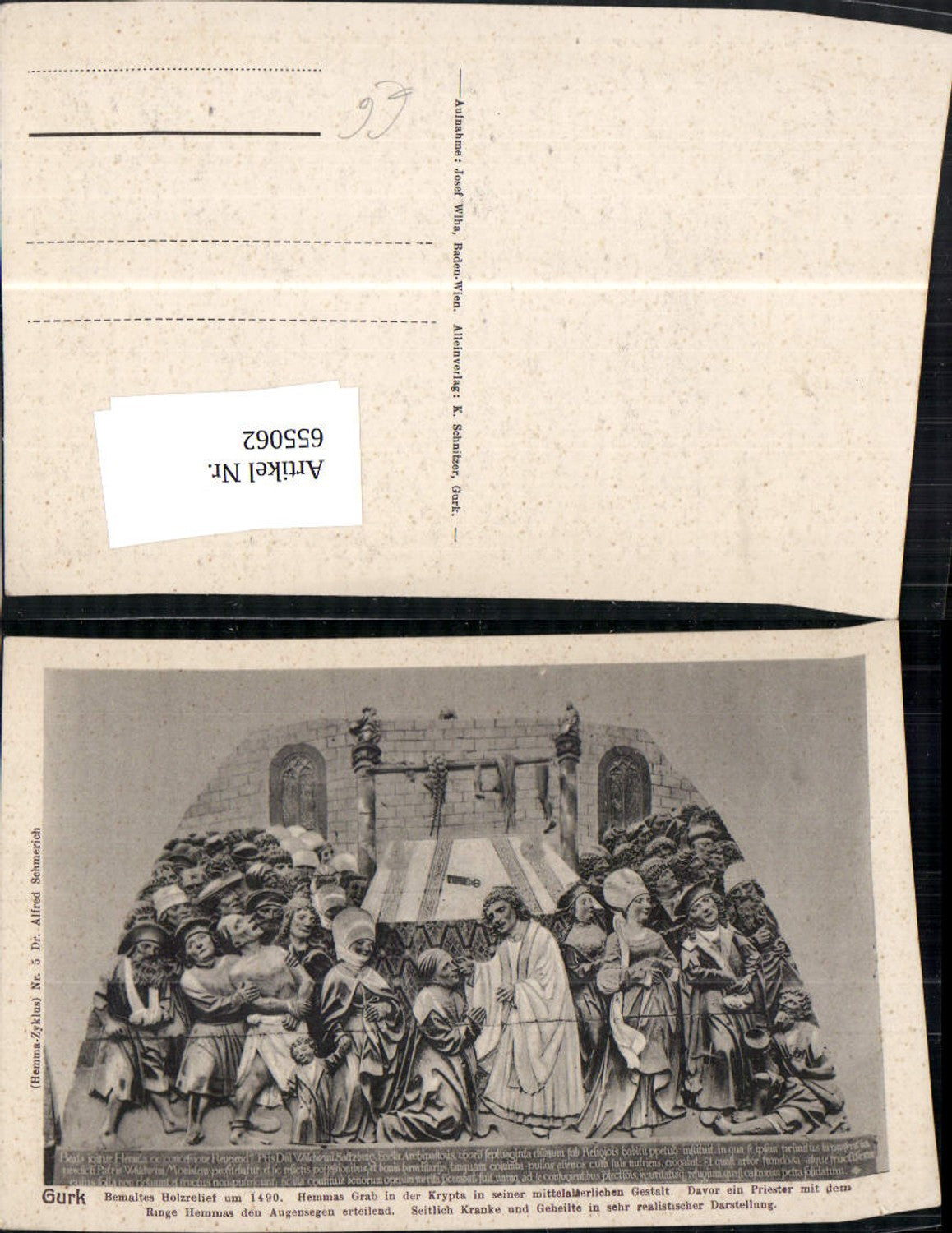 655062,Gurk Dom Bemaltes Holzrelief