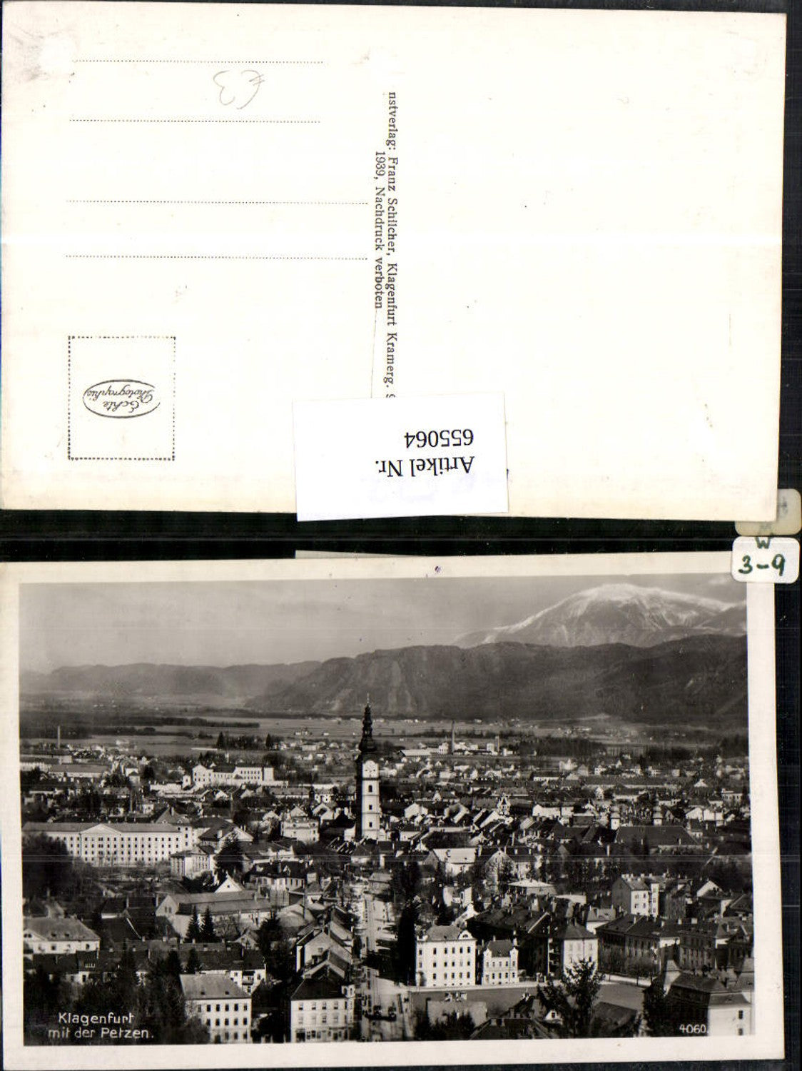 655064,Foto Ak Klagenfurt mit der Petzen