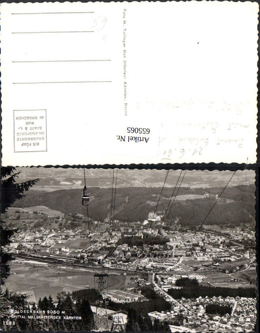 655065,Foto Ak Goldeckbahn Spittal a. d. Drau Millstättersee Seilbahn Gondel