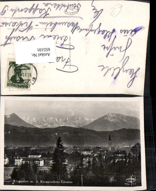 655101,Foto Ak Klagenfurt m. d. Karawanken