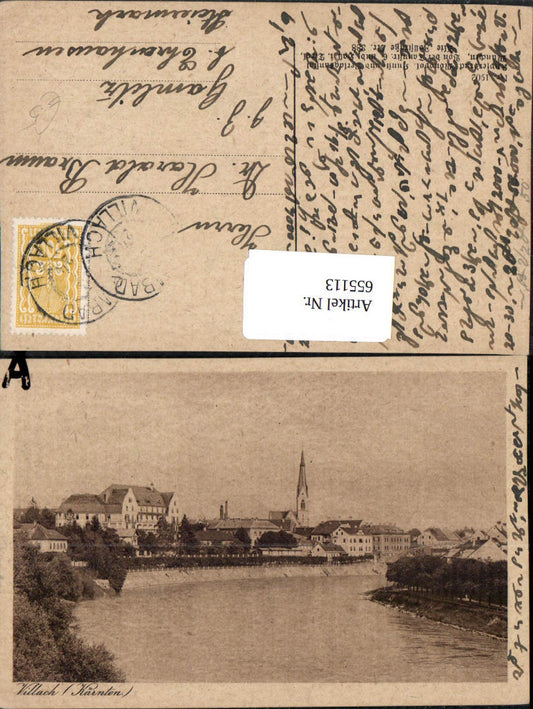 655113,Villach Ansicht mit Kirche