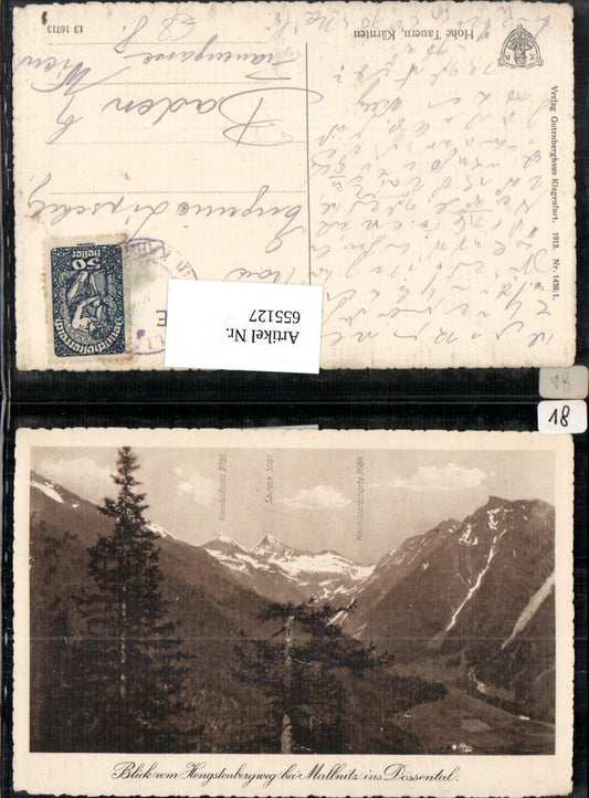 655127,Blick v. Hengstenbergweg b. Mallnitz ins Dösental