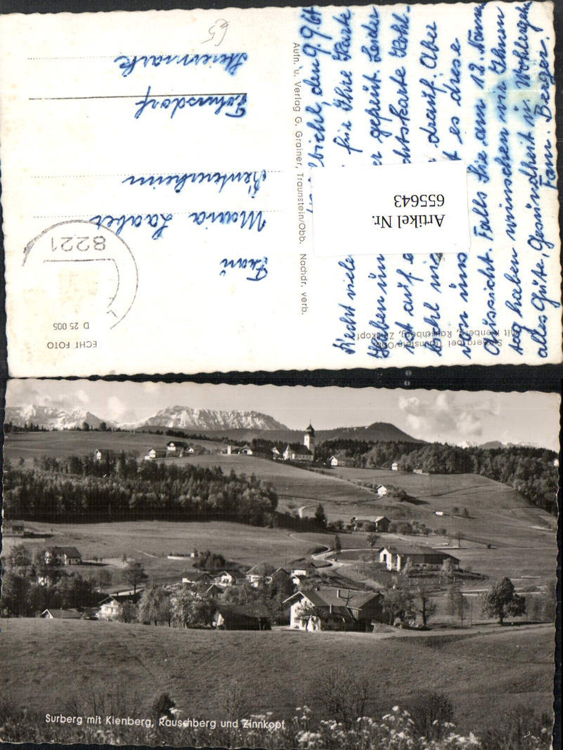 655643,Foto Ak Surberg mit Kienberg Rauschberg u. Zinnkopf