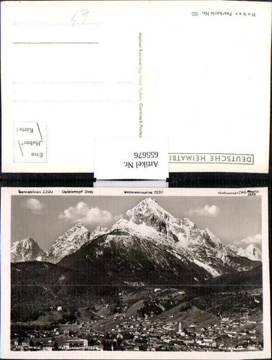 655676,Foto Ak Mittenwald geg. Wettersteingebirge